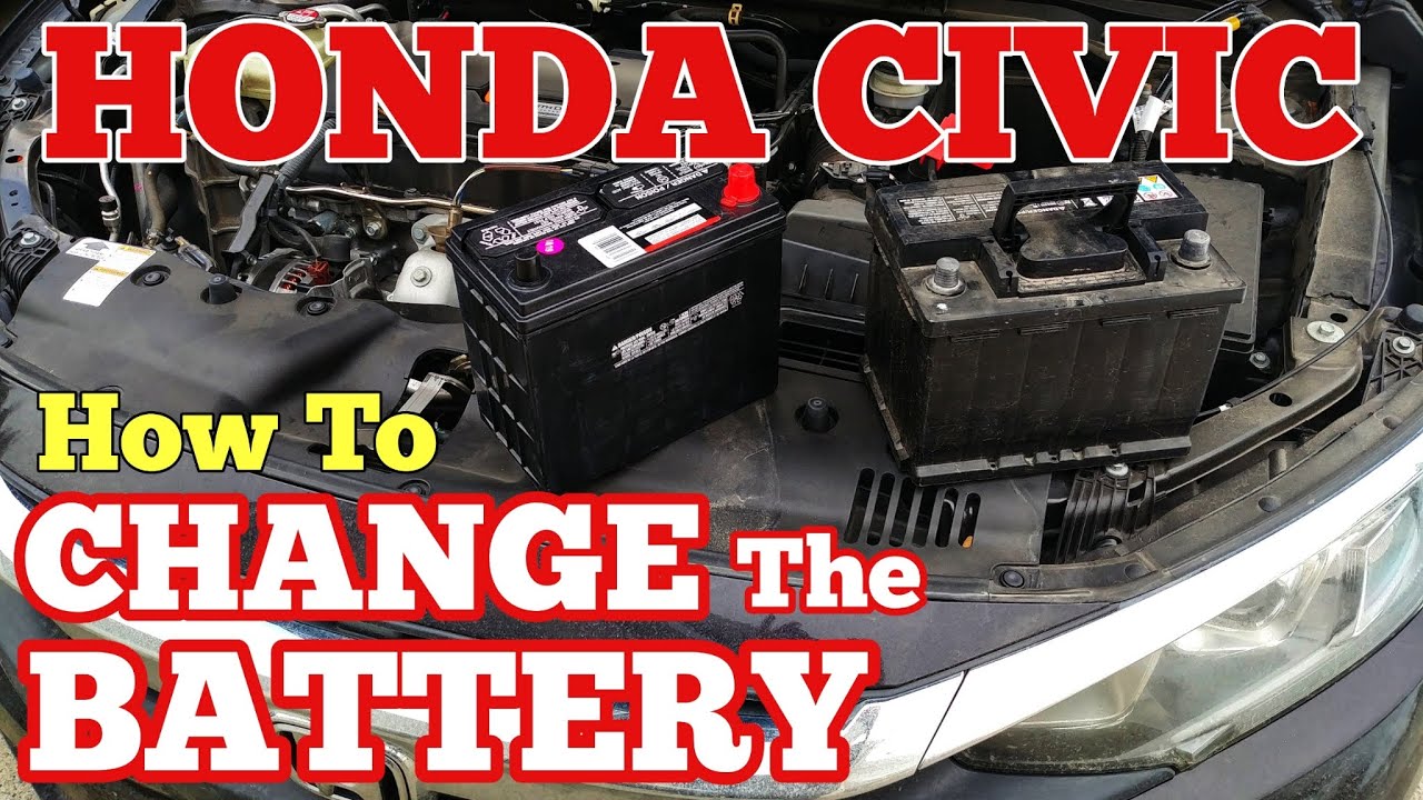 How to Change the Battery Honda Civic 2016 2017 2018 2019 2020 - YouTube