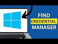 How to Find Windows Credential Manager in Windows 11