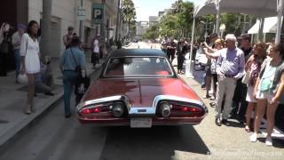 Jay Leno leaving the Rodeo Drive Concours d'Elegance in his Chrysler Turbine Car