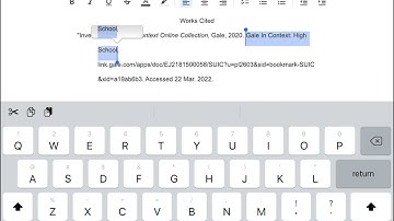 Works Cited Tutorial for iPad