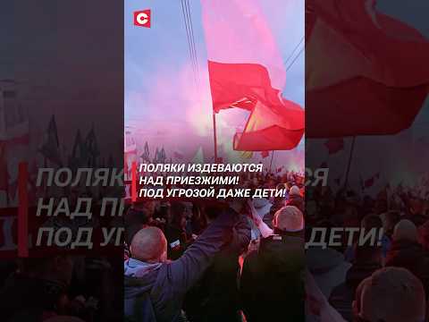 Жестокость поляков к мигрантам растёт! Под угрозой даже дети! #польша #беженцы #протесты #ксенофобия