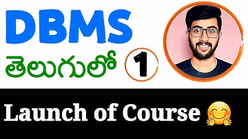 Launch of course | DBMS in telugu | Database Management Systems in telugu | Vamsi Bhavani