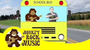 Wheels on the Bus | Monkey Rock Music | Kids Dance Songs & Nursery Rhymes