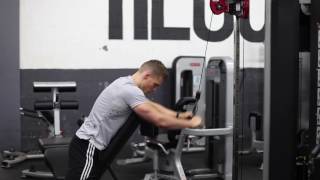 Chest Supported Straight Arm Pulldowns Bar Attachment