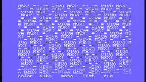 My MSX computer does a small BASIC program after 30 years of inactivity.