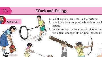 6th std / Science /  Lesson no 11 / Work and Energy
