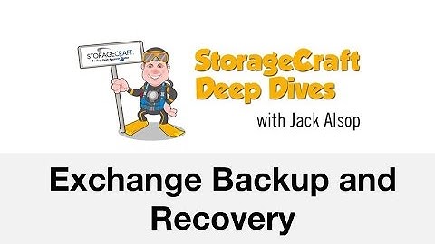 Exchange Backup and Recovery Deep Dive