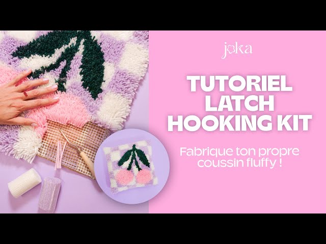 Kit DIY Crochet à Loquet Pour Enfants – Crée Ton Propre Coussin Ou Tapis Avec Motifs Chat, Fleurs Et Animaux – 43x43 Cm – Activité Manuelle Et Anti-stress - 3