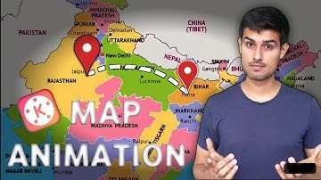 MAP ANIMATION Editing Like Dhruv Rathee Map Zoom Animation on Kinemaster @dhruvrathee