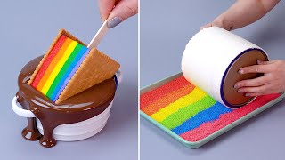 Amazing Rainbow Cake Decorating 🌈 So Yummy Chocolate Cake Decoration For Beginner