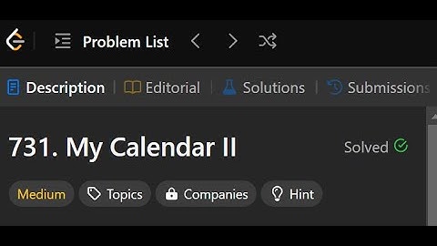 731. My Calendar II  | Daily Challenge LeetCode | LeetCode Daily Question | leetcode solution