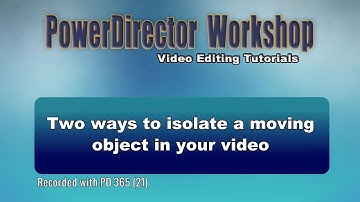 Two ways to isolate a moving object in your video