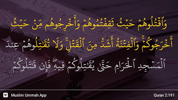 سوره بقره آیه 191