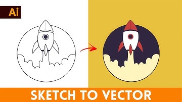 Adobe Illustrator Beginner Tutorial: Create a Vector Art from Sketch (HD)