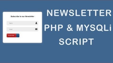 Newsletter PHP Script