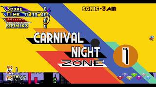 Sonic 3 A I R  part 4 carnival night zone act 1 act 2