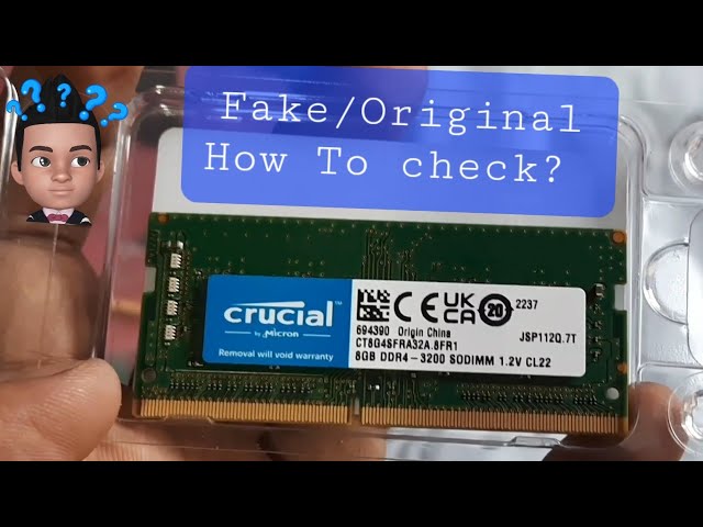 Crucial RAM 8GB DDR4 3200MHz Laptop Memory CT8G4SFRA32A Unbox,Assemble & Fake/Real Check-TECHNO MOON