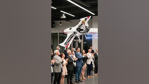 AI Robot Girl Test-Flies a Mini eVTOL in Front of VIPs #AIrobot #eVTOL