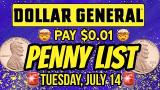 🚨PENNY LIST!🚨SWEET DOLLAR GENERAL PENNIES‼️STARTS TUESDAY, JULY 14, 2026‼️