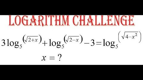 Logarithm Challenge | Solution To Logarithm Equations | How To Solve Logarithmic Equation.