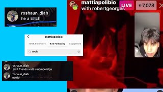 Mattia \& Roshaun beefing (videos exposed)