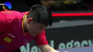 Lin Shidong illegal serve versus Timo Boll | WTT Singapore Smash 2024