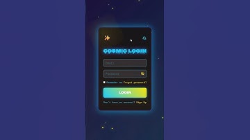 Neon Login Form with Sound Effects Using HTML CSS |#Shorts #frontend  #webdesign #coding #trendsong