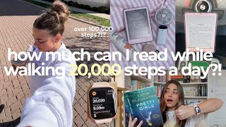 seeing how much I can read while walking 20,000 steps a day 📖🏃🏻‍♀️💗⌚️ *spoiler free reading vlog*