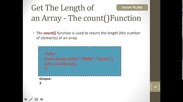 Video 17 php Array from lecture note