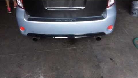 Scion xB TSUDO race header with high flow cat.