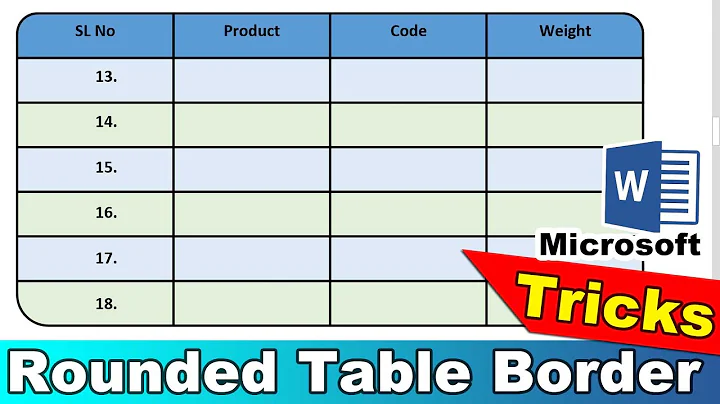 How to Create Rounded Corners Table in Word