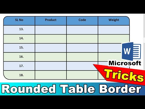 How to Create Rounded Corners Table in Word