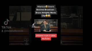 Bruce Almighty Hilarious 🤣 Evan's Botched Broadcast Movie Clip🎬