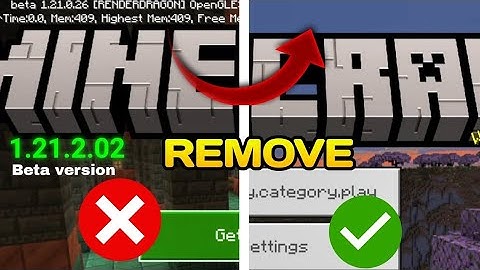How to remove minecraft beta version text || beta version text problem
