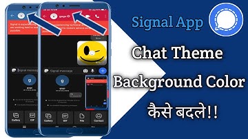 Signal App Me Chat Theme Color Kaise badle || how to change chat color on signal app
