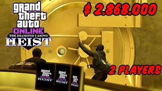 GTA Online Casino Heist - Silent \& Sneaky Gold - (2 Players Undetected in Hard Mode)