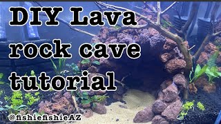 Lava Rock Aquarium Cave DIY