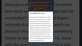 The Ultimate Gift of Jesus #John4 #Jesus #Christ #Alpha #Omega #Messiah #Lord #God #Almighty