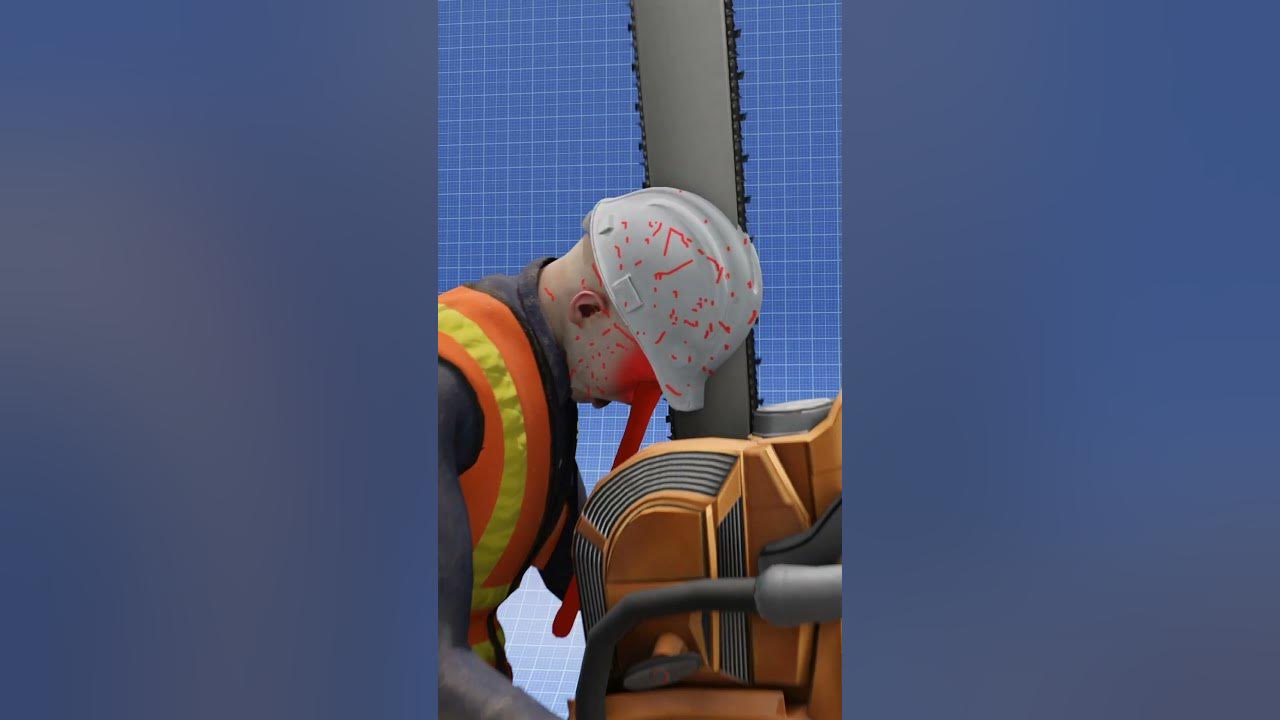 How Chainsaw Kickback Works 😬 ( 3D Animation in Hindi ) #shorts