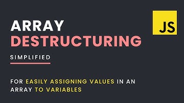 Array Destructuring Simplified, in JavaScript