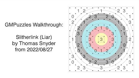 GMPuzzles - 2022/08/27 - Slitherlink (Liar) by Thomas Snyder