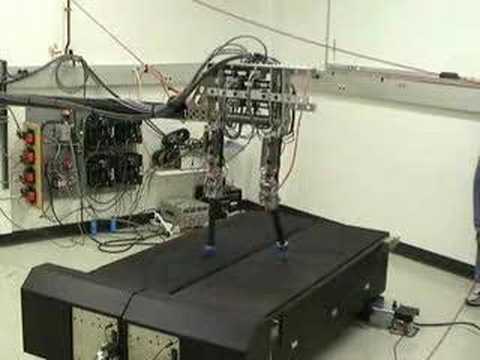 Biped Robot ERNIE walking with springs