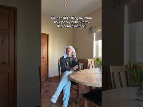 ME AS A KID CALLING MY MUM TO WIPE MY BUM BUT MY DAD COMES INSTEAD #relatable #comedy #shorts thumbnail