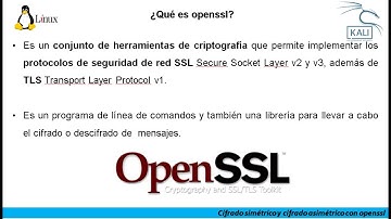 Explicación cifrado simétrico y asimétrico con openssl