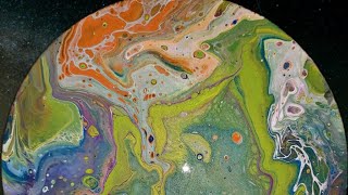 SATURN: Acrylic Pour, Solar System Project.