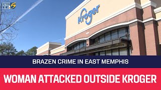 Woman attacked outside Kroger while walking with security to her car