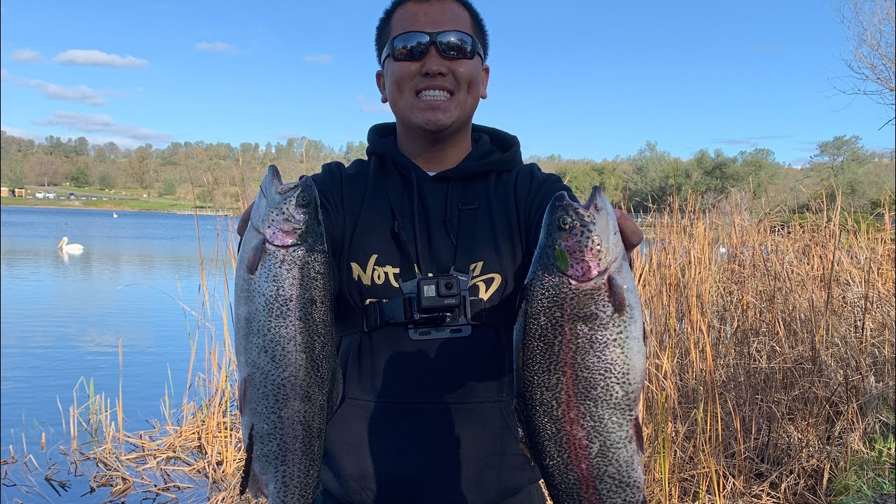 Rainbow Trout Fishing in the Rain - YouTube