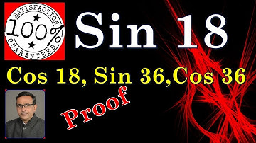 Value of Sin 18 Degree Proof Trigonometry Important questions class 11 maths R B Classes