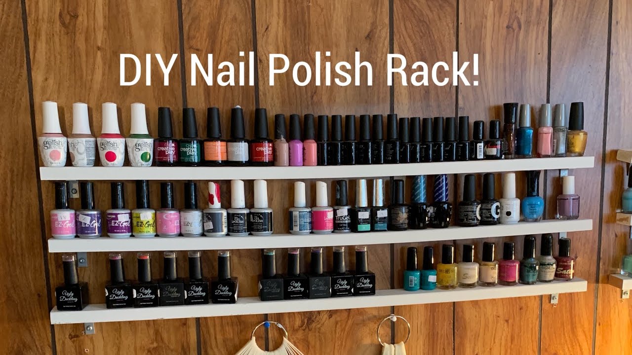 diy nail polish wall rack｜TikTok Search