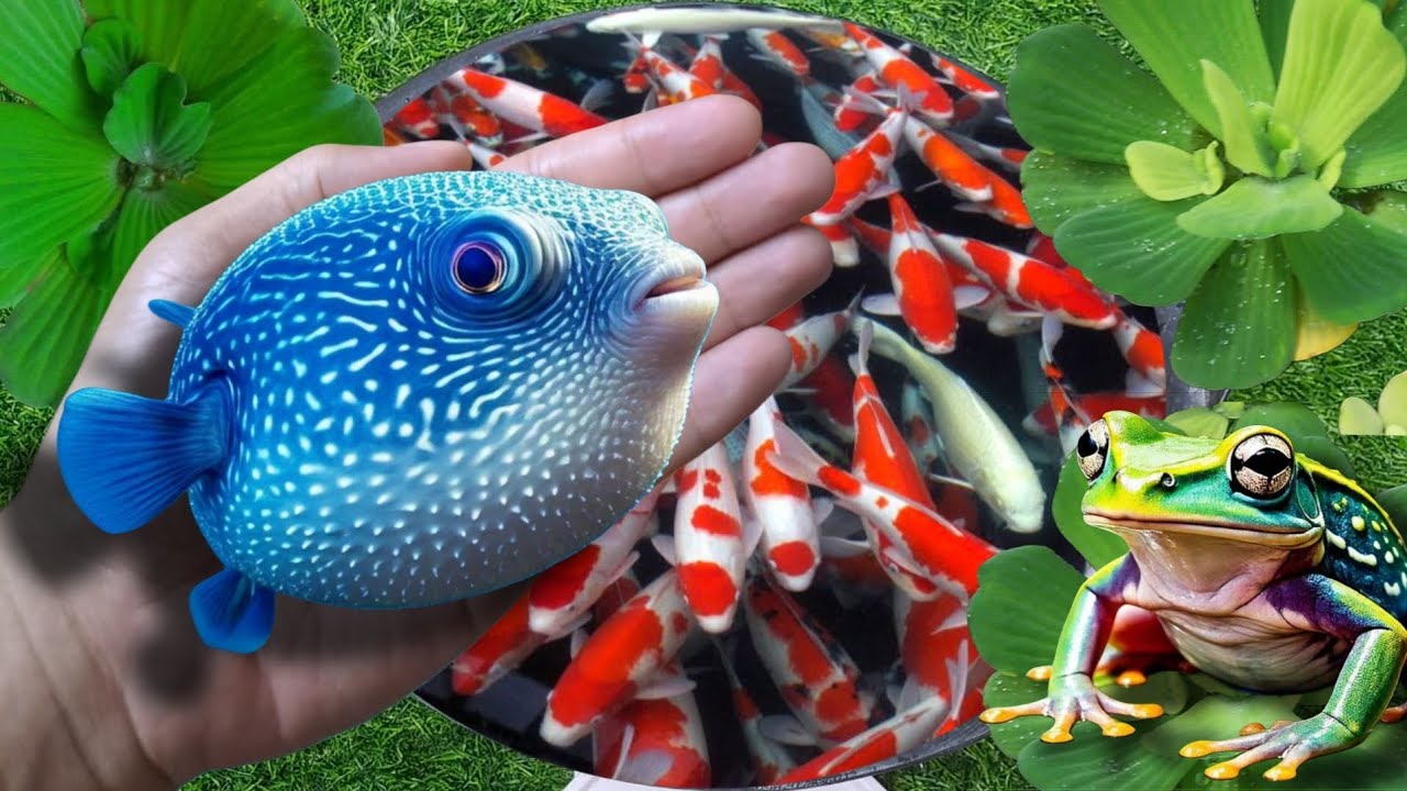 catch ornamental betta fish in small ponds, nemo fish, guppy fish ...